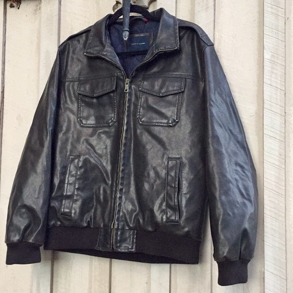 Tommy Hilfiger Other - Tommy Hilfiger Vegan Leather Bomber Zip Up Jacket